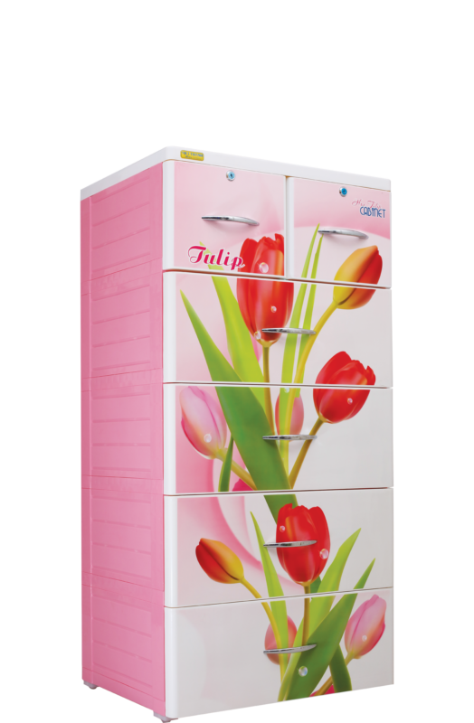 Tủ nhựa Hoa Tulip 5 ngăn - Việt Thành