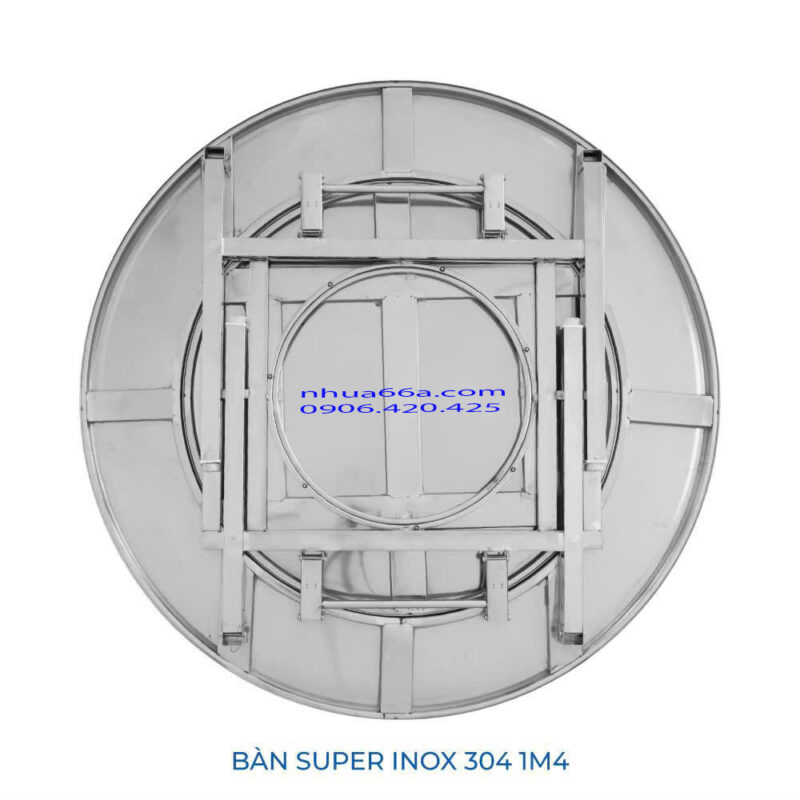 Bàn Super Inox 304 tròn 1m4 - Qui Phúc