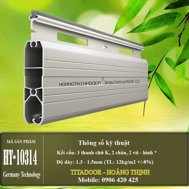 Cửa cuốn nhôm Titadoor - Hoàng Thịnh HT-10314