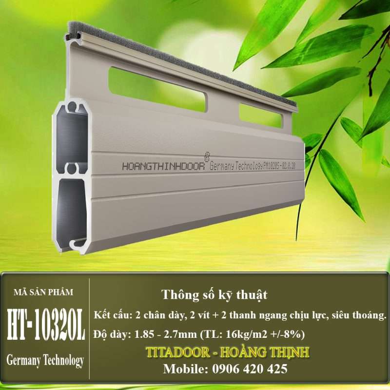 Cửa cuốn nhôm Titadoor - Hoàng Thịnh HT-10320L