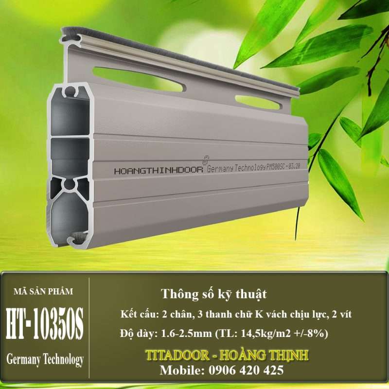 Cửa cuốn nhôm Titadoor - Hoàng Thịnh HT-10350S
