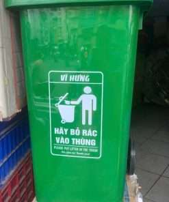 Thùng rác nhựa 100L (có bánh xe)